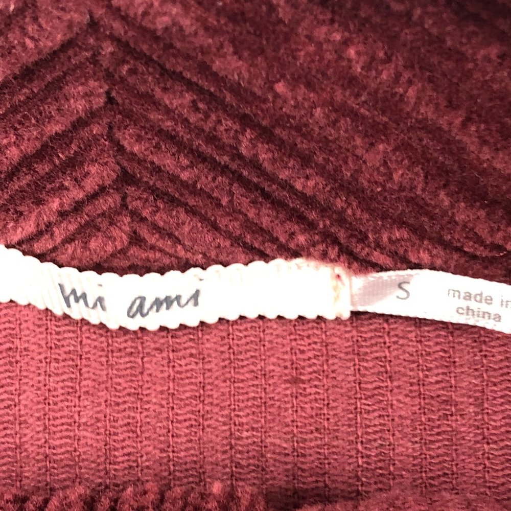 Mi Ami Rust Color Button Front Corduroy Mini Skirt - image 5